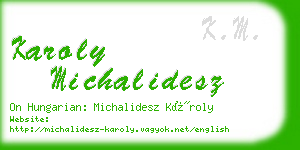 karoly michalidesz business card